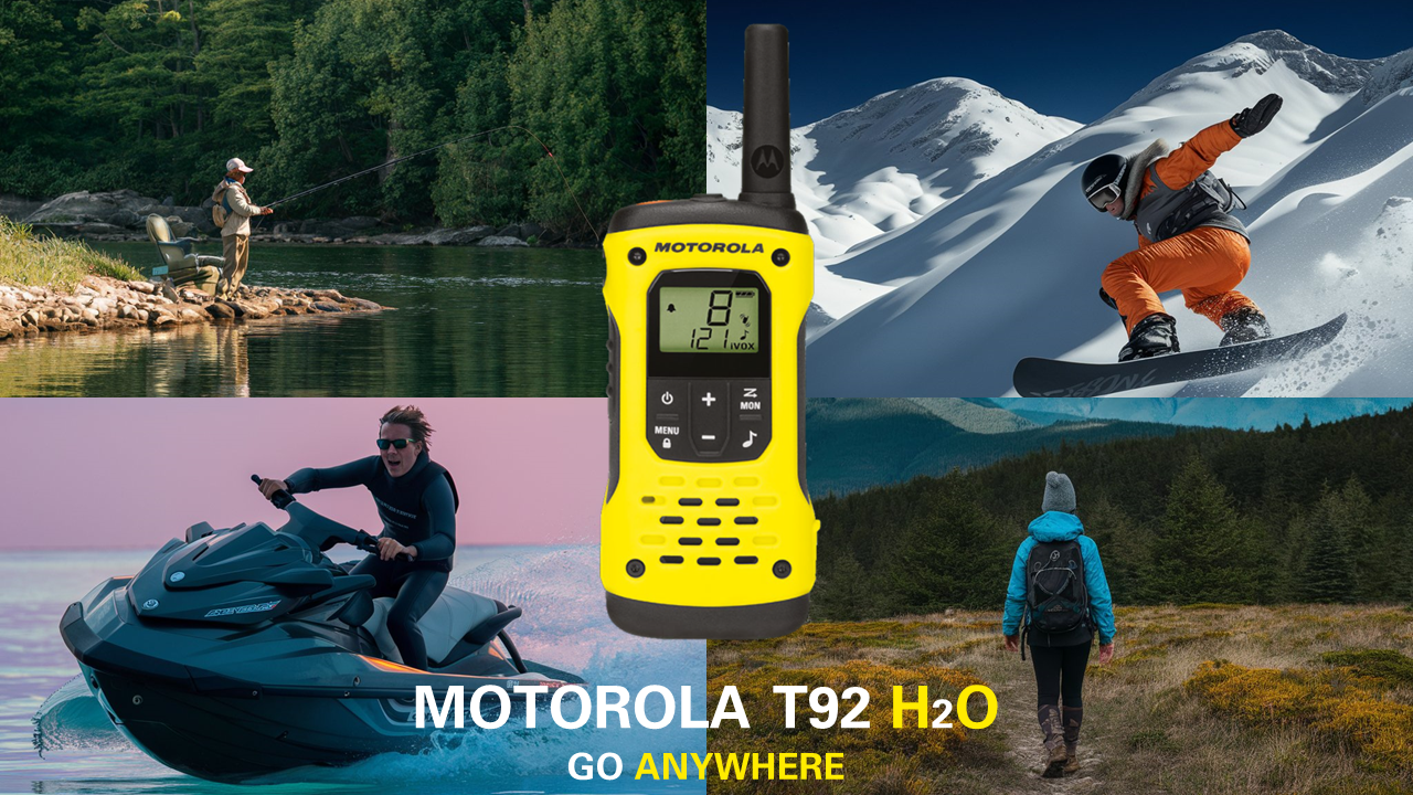 Motorola T92 Talkabout H2O Waterproof Twin Pack License-Free Two-Way Radios