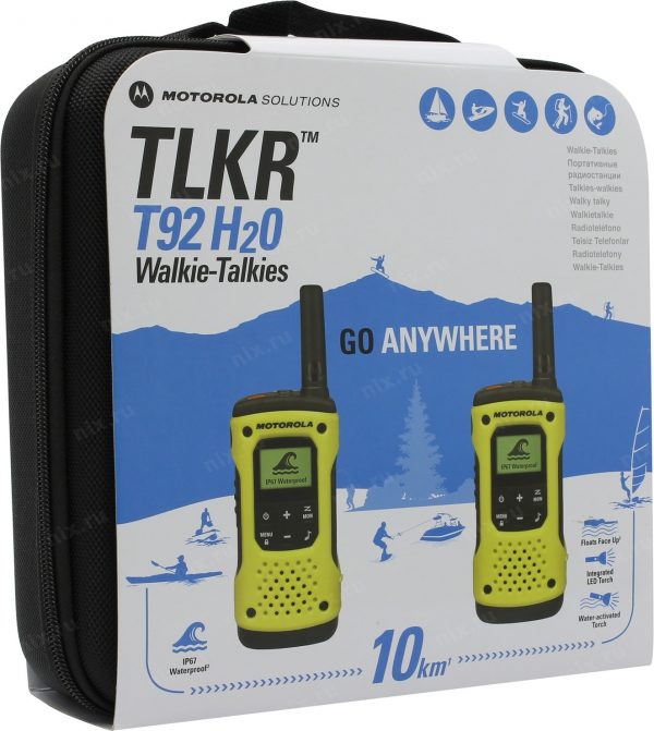 Motorola T92 Talkabout H2O Waterproof Twin Pack License-Free Two-Way Radios