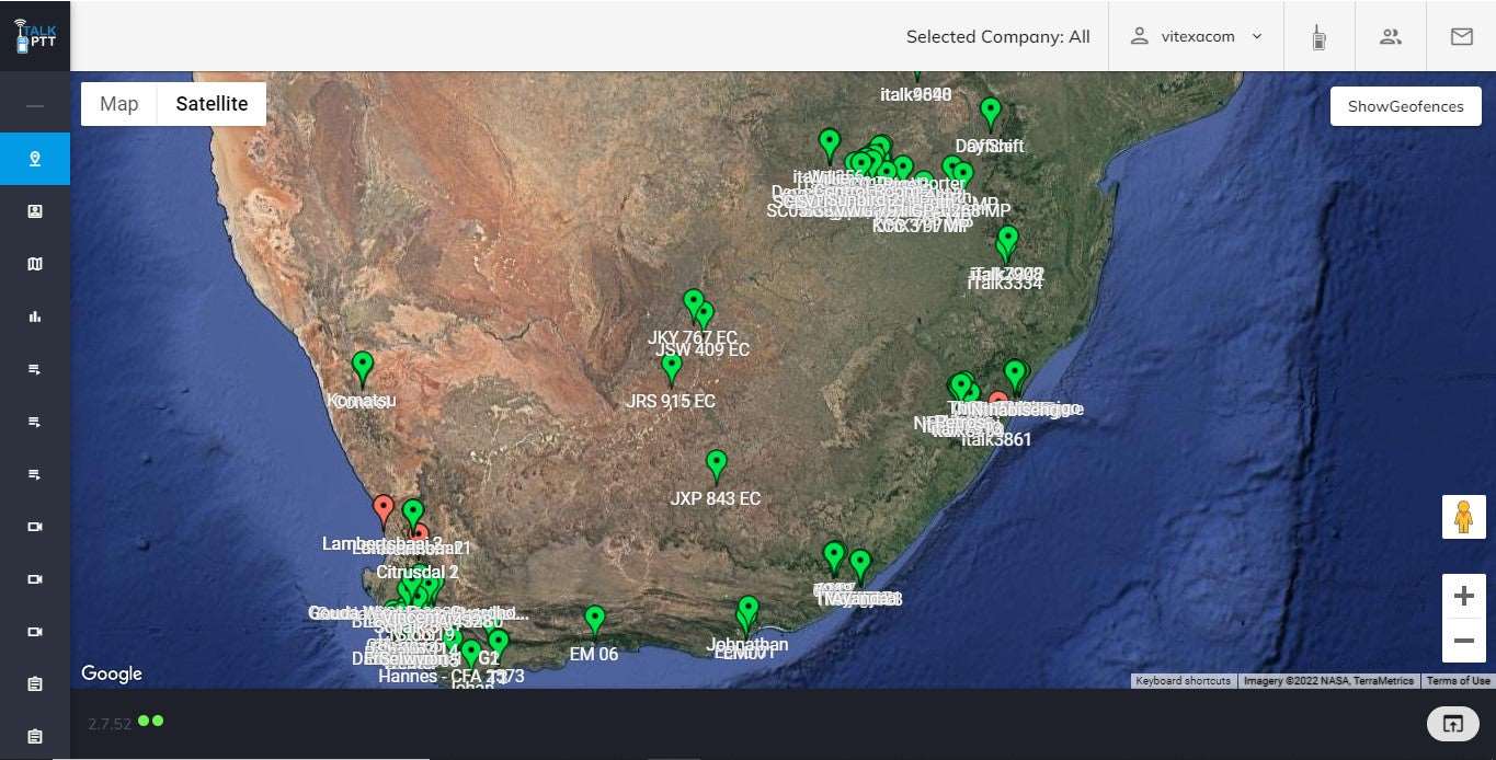 iTalkptt Web-based dispatcher and management software