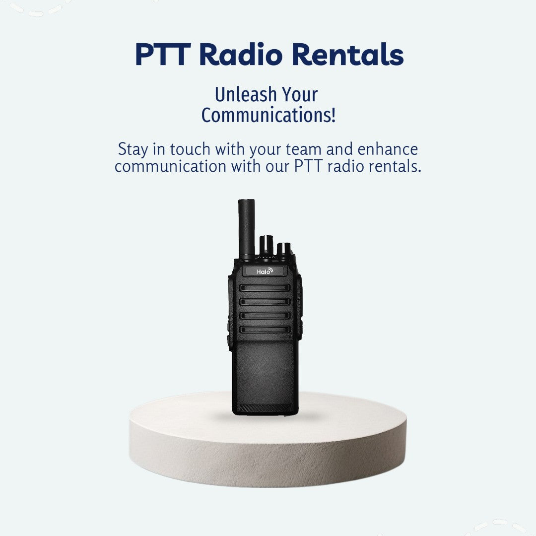 Communication device with rental option: PTT Radio Rental